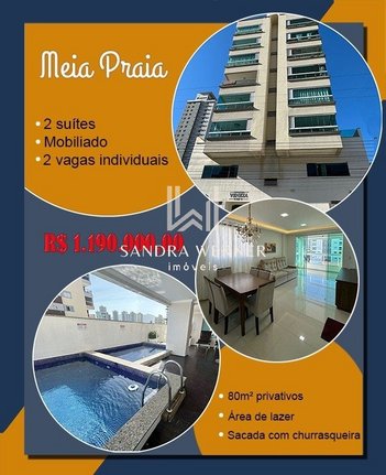 apartment em Rua 260A, Meia Praia - Itapema - SC