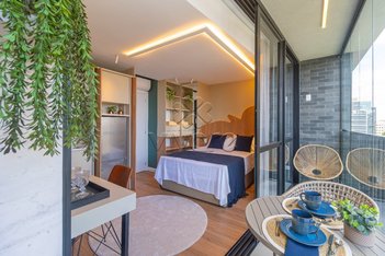 apartment em Rua Coronel Dulcídio, Água Verde - Curitiba - PR