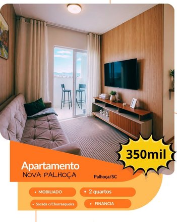 apartment em Rua Elias Egídio Moreira, Nova Palhoça - Palhoça - SC