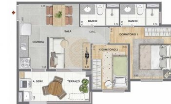 apartment em Rua Serra de Paracaína, Mooca - São Paulo - SP