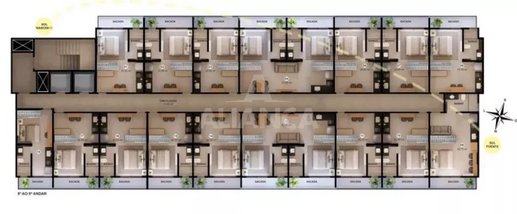 apartment em Rua Antônio de Souza Franqueiro, Santa Mônica - Uberlândia - MG
