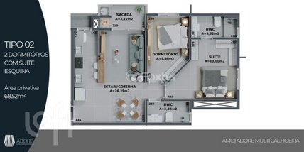 apartment em Rua Leonel Pereira, Cachoeira do Bom Jesus - Florianópolis - SC