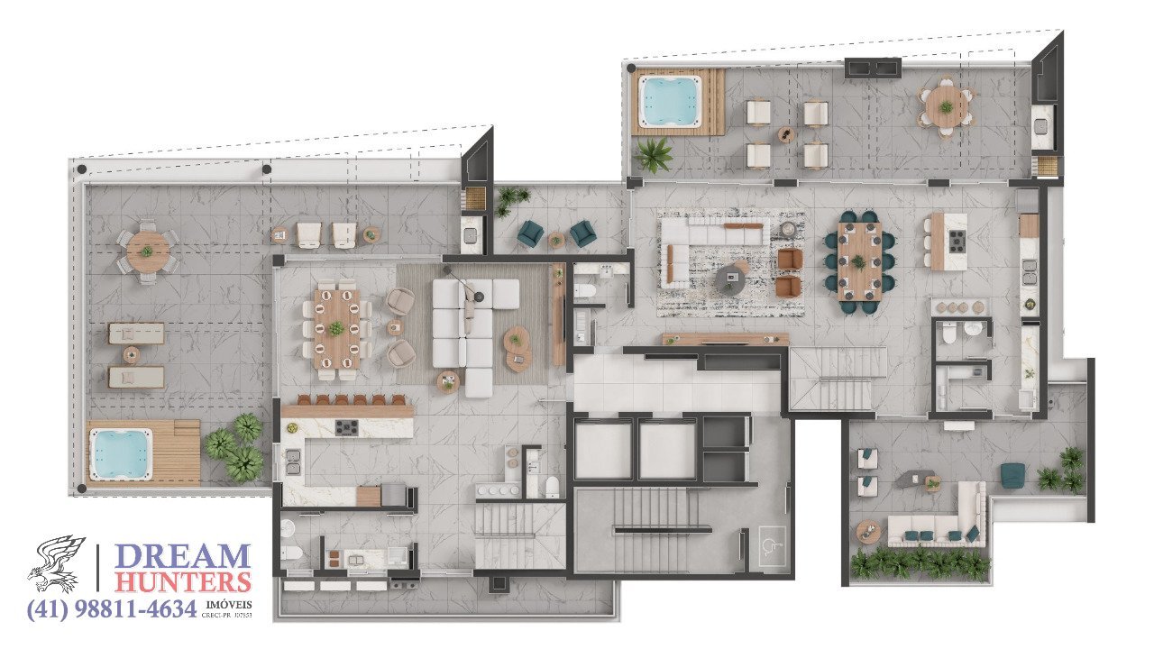 Pavimento cobertura duplex - inferior