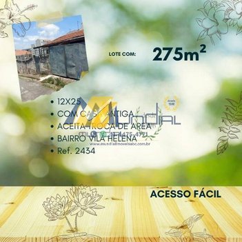 land_lot em Rua Ararima, Vila Helena - Santo André - SP