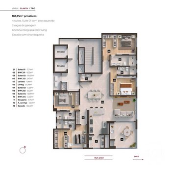 apartment em Rua 2450, Centro - Balneário Camboriú - SC