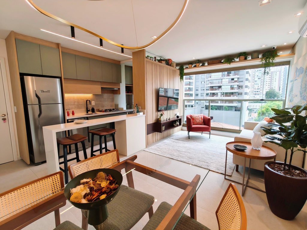 Living Integrado - Decorado na Torre