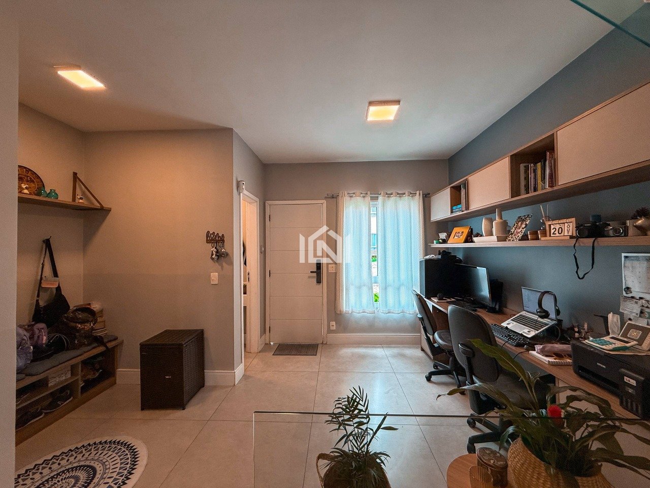 casa a venda no condominio mirante do jardim da gloria - hall com escritorio