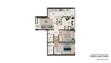 apartment em Rua Coronel Pedro Demoro, Balneário - Florianópolis - SC