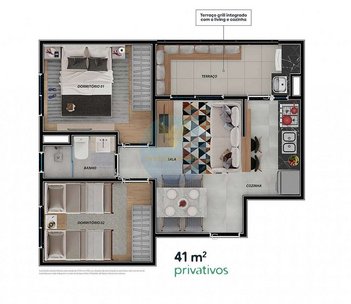 apartment em Rua Tomás Sepé, Jardim da Glória - Cotia - SP