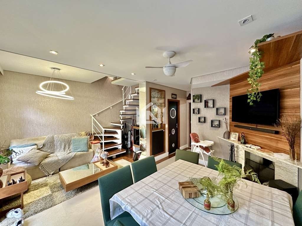 casa a venda no condominio new village - sala