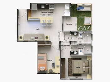 apartment em Avenida Sul Americana, Shopping Park - Uberlândia - MG