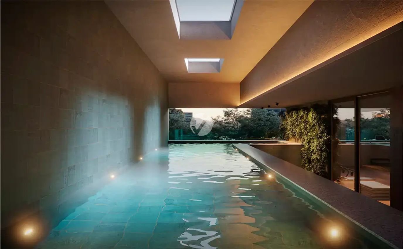 Piscina coberta climatizada
