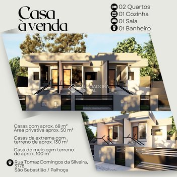 house em Rua Tomáz Domingos da Silveira, São Sebastião - Palhoça - SC