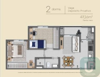 apartment em Rua Pedro Escames Filho, Jardim Residencial Colinas do Sol - Sorocaba - SP