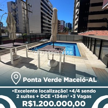apartment em Rua Doutor Antônio Cansanção, Ponta Verde - Maceió - AL