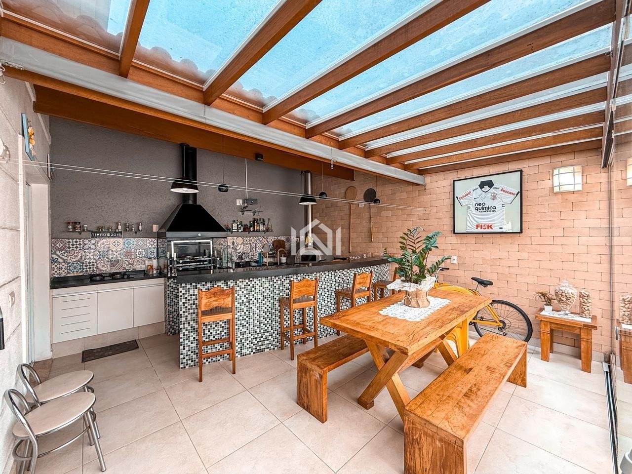 casa a venda no condominio portal da granja - area gourmet