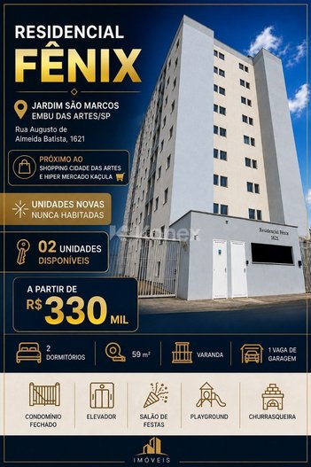 apartment em Rua Augusto de Almeida Batista, Jardim São Marcos - Embu das Artes - SP