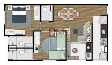 apartment em Travessa Emilia Nunes, Ponte Alta - Aparecida - SP