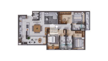 apartment em Doutor Constâncio Krummel, Praia Comprida - São José - SC