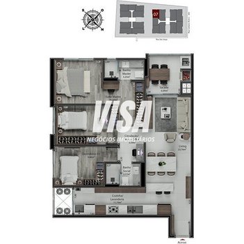 apartment em Rua São Jorge, Nossa Senhora do Rosário - São José - SC