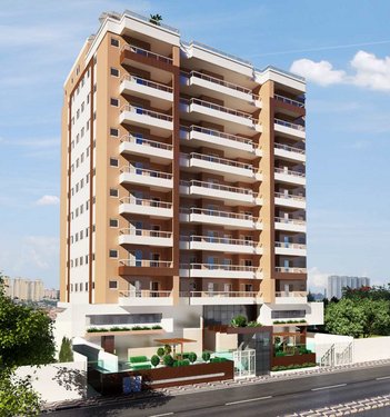 apartment em Avenida Dom Pedro II, Ocian - Praia Grande - SP