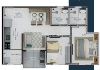 apartment em Rua das Figueiras, Campestre - Santo André - SP