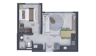 apartment em Marinheiro Max Schramm, Jardim Atlântico - Florianópolis - SC