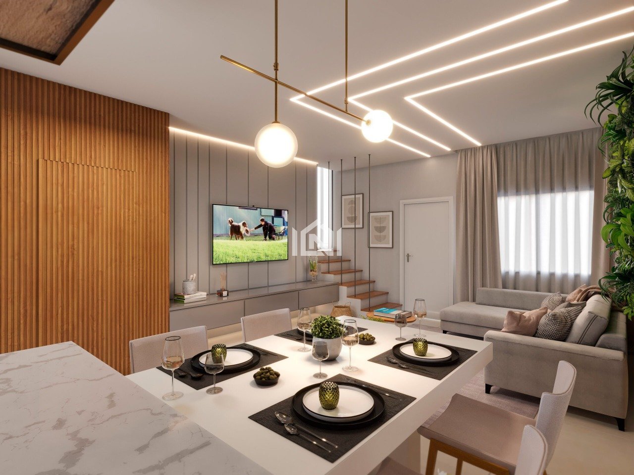 casa a venda no condominio gran reserva capuava - salas