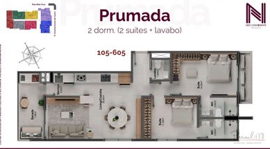 apartment em Rua Libia Cruz, Estreito - Florianópolis - SC