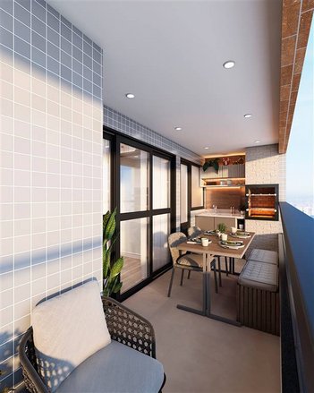 apartment em Rua General Humberto de Souza Mello, Canto do Forte - Praia Grande - SP