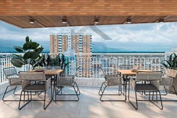 apartment em Rua Alberto Santos Doumont, Guilhermina - Praia Grande - SP