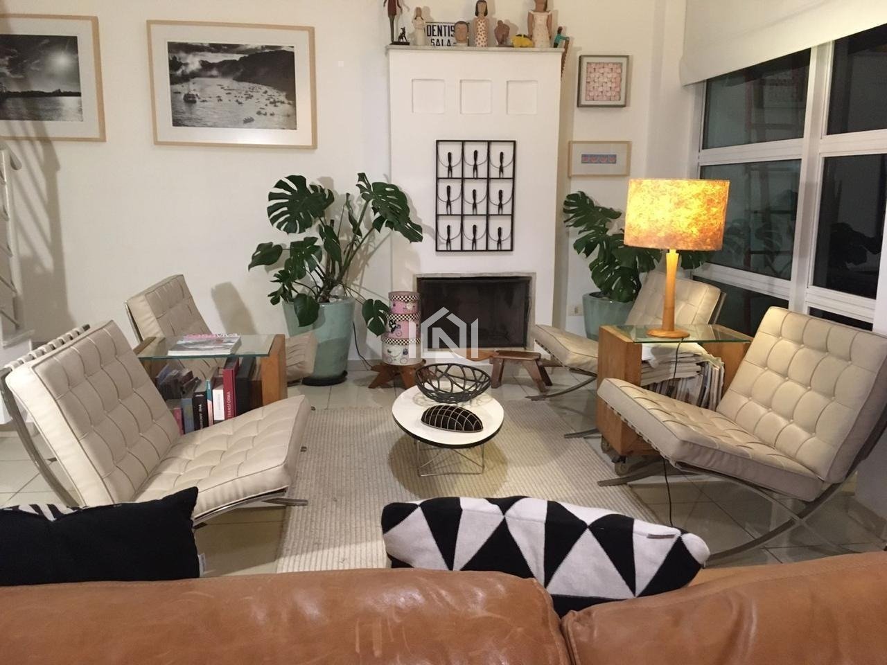 casa  a venda Condomínio Nova Higianopolis-sala de estar com lareira