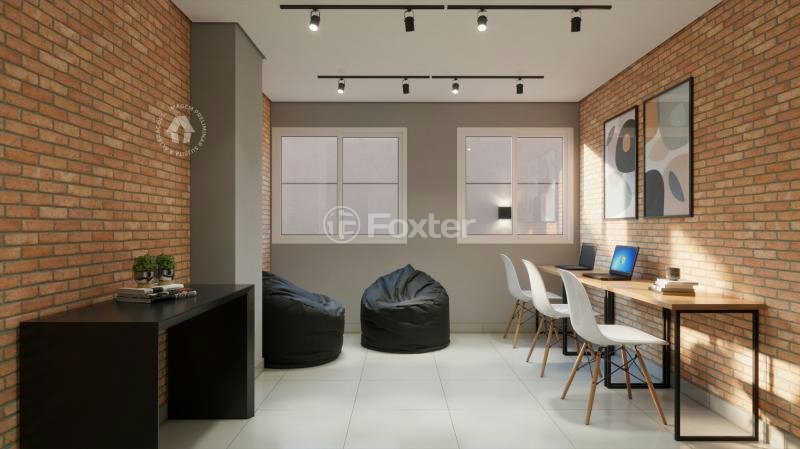 sala-de-estar-com-mesa-de-trabalho-e-puffs