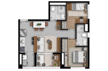 apartment em Rua Aimberê, Perdizes - São Paulo - SP