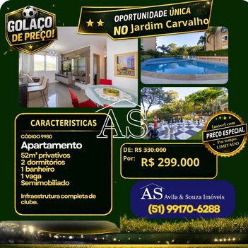 apartment em Rua Carlos Reverbel, Jardim Carvalho - Porto Alegre - RS