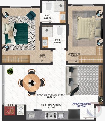 apartment em Fernandes Francisco Coutinho, Canasvieiras - Florianópolis - SC