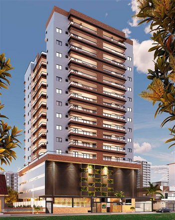 apartment em Rua General Humberto de Souza Mello, Canto do Forte - Praia Grande - SP
