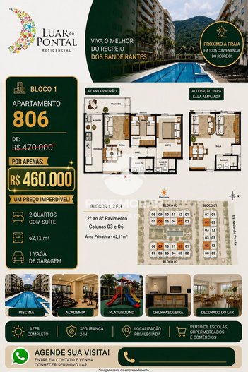apartment em Rua Luiz Carlos Sarolli, Recreio dos Bandeirantes - Rio de Janeiro - RJ