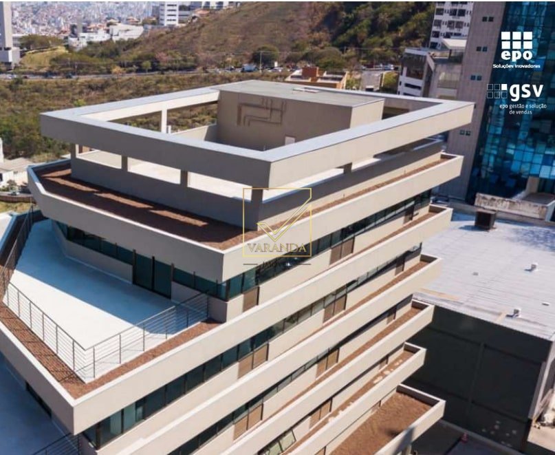 Procurando investir em imóvel comercial temos excelente opção em ampla sala com terraço à venda no Ed. Veredas Empresarial no bairro Estoril