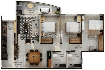 apartment em Rodovia Virgílio Várzea, Saco Grande - Florianópolis - SC