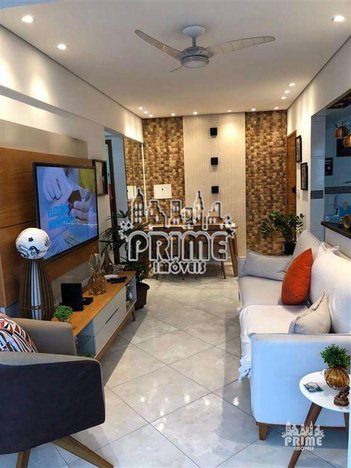 apartment em Rua Monteiro Lobato, Ocian - Praia Grande - SP