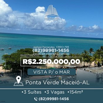 apartment em Rua Prefeito Abdon Arroxelas, Ponta Verde - Maceió - AL