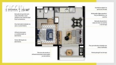 apartment em Rua Laurent Martins, Jardim Esplanada II - São José dos Campos - SP