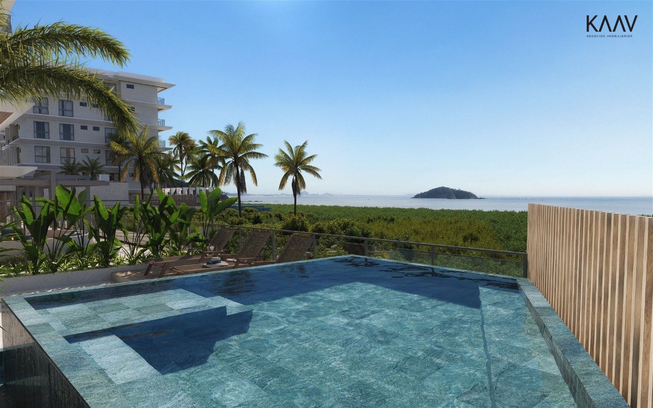 apartamento pe na areia em penha a venda