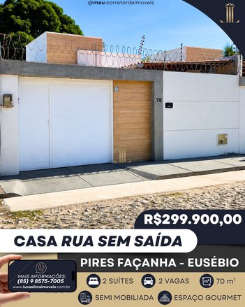 house em Rua das Araras, Pires Façanha - Eusébio - CE