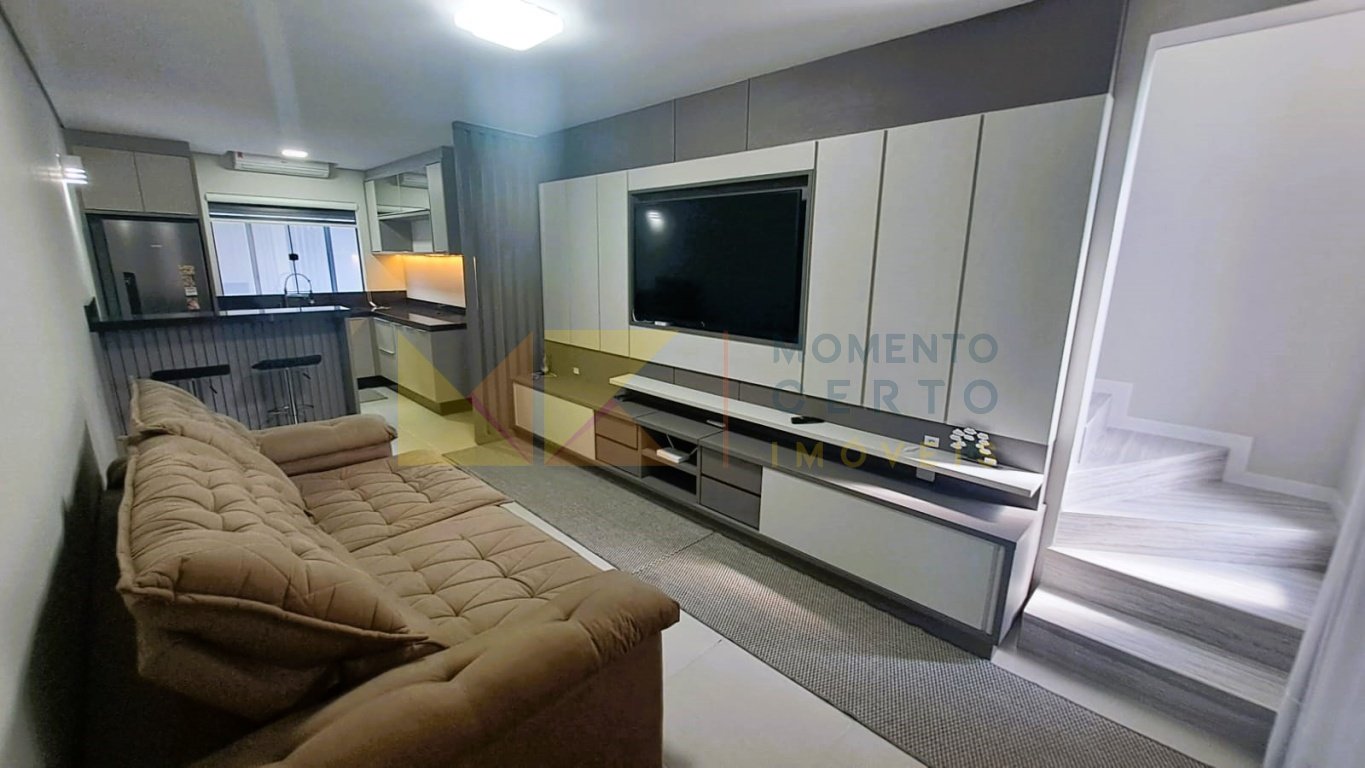 Sala integrada com cozinha