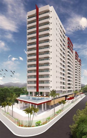 apartment em Avenida Juscelino Kubitschek de Oliveira, Caiçara - Praia Grande - SP