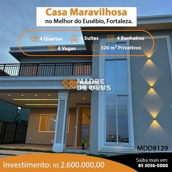 house em Avenida Atlântica, Cidade Alpha - Eusébio - CE