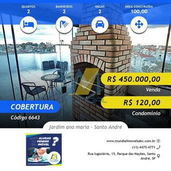 apartment em Rua Rodrigo Otávio, Jardim Santo Alberto - Santo André - SP