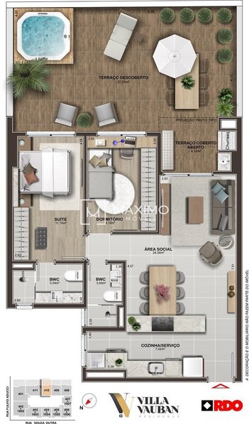 apartment em Rua Fúlvio Aducci, Estreito - Florianópolis - SC